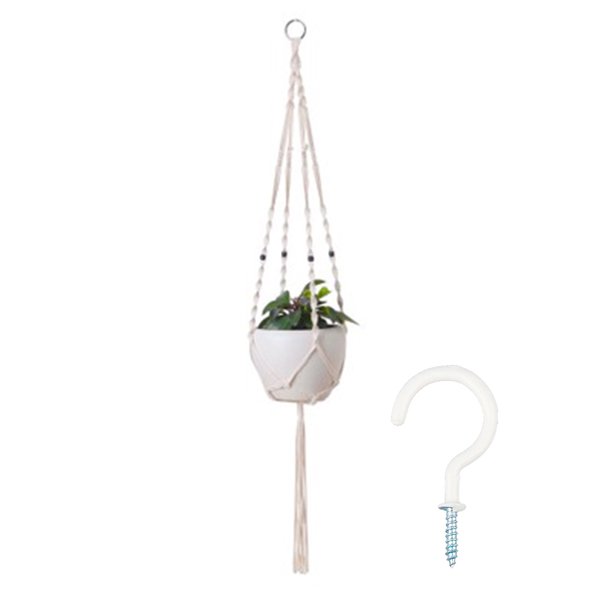 Plant Hanger Indoor Outdoor Hanging Planter Basket Cotton Rope