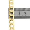 thumbnail image 6 of 10K Yellow Gold 9.50mm Hollow Plain Cuban Curb Link Chain Necklace 28 Inch, 6 of 7