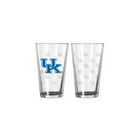 Kentucky Wildcats Satin Etch Pint Glass Set by Boelter Brands