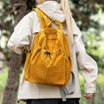 thumbnail image 2 of Casual Large Capacity Backpack Backpack Checkered Nylon Daypack with Multi Compartments Ergonomic Shoulder Strap for Travel, Hiking, Work and Daily Use 2026 Back to School(Yellow,30X13X35CM), 2 of 4
