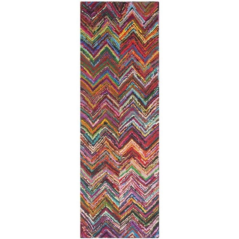 Safavieh Nantucket Pink Contemporary Rug - Runner 2'3" x 10'