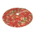 thumbnail image 2 of Balery Strawberry Printed Christmas Tree Skirt , Merry Christmas Party Christmas Tree Decoration,Adjustable Tree Skirt-30", 2 of 8