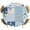 Blue, variant on Elastic Fitted Round Tablecloth, Spring Floral Waterproof Stretch Table Cover for 55"-60" Tables, Yellow Flowers Botanical Patchwork Grid Bohemia Washable Outdoor Tablecloths for Patio, Picnic
