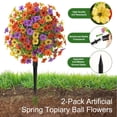 thumbnail image 3 of 4Pcs 20" Artificial Favorable Flowers with Ground Stakes, Spring Decoration with Spike, UV Resistant Faux, Fake Bushes Indoor Decor for Garden Porch & Patio, 3 of 18