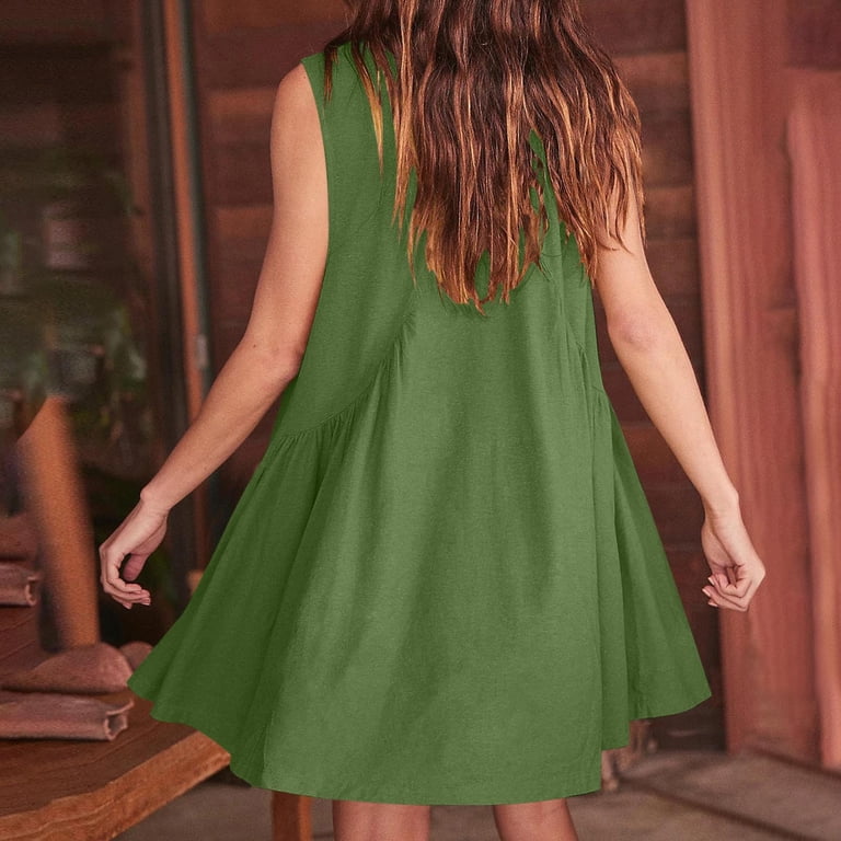knee length dresses for ladies Orange Playa Mini Tent Dress  Bambah