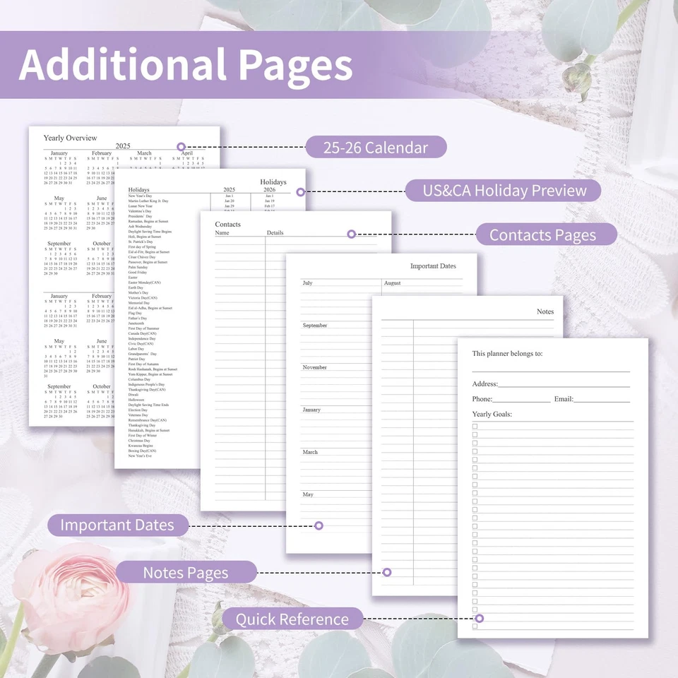 Planner 2025-2026, Weekly And Monthly Planner With Tabs From Jul 2025 - Jun 2...