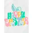 thumbnail image 6 of Gupgi Toddler Girls Easter Pants Sets White Bunny Print T-shirt Egg Print Flared Pants 2PCS Sets, 6 of 9
