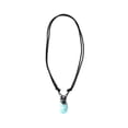 thumbnail image 2 of Natural Raw Rough Healing Gemstone Crystal Pendant Silver Metal Chrysocolla Adjustable Necklace - Womens Fashion Handmade Jewelry Boho Accessories, 2 of 3