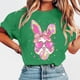 thumbnail image 4 of Tops de Manga Corta de Verano para las Mujeres Imprimir Blusa de Cuello Redondo, Moda Ligera de Poliéster Spandex, 4 of 5