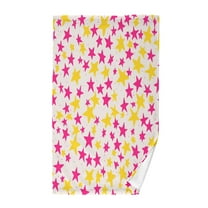 Yayeee 100% Cotton Hand Towels for Bathroom 16" x 28" Kitchen Towel, Beige Stars