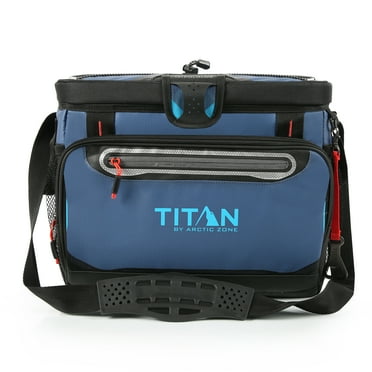 Titan by Arctic Zone 30 Can Zipperless Soft Cooler, Ocean Blue, 25 QT