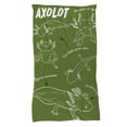 thumbnail image 1 of Cobija Manta Frazada Diseño de Ajolote Axolot Color Verde, 1 of 5