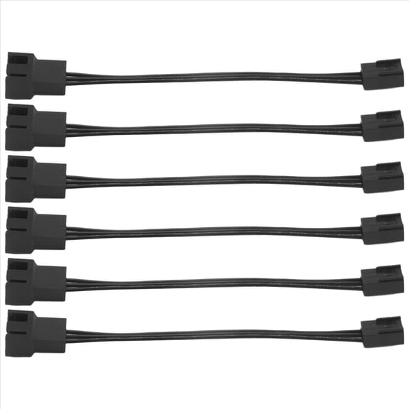 Rollbacks & More 6Pcs 4Pin PWM to 3Pin Standard Fan Adapter Cable