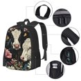 thumbnail image 2 of Balery Vintage Sunflower Cow Mochila para hombre y mujer - Tela Oxford 600D resistente - Gran capacidad, resistente al agua, ideal para la escuela, viajes y senderismo, 2 of 6