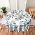 thumbnail image 4 of Blue Green Floral Round Tablecloth 70 Inch Hydrangea Flower Table Cloth Spring Summer Holiday Table Covers Polyester Indoor Outdoor Farmhouse Tablecloths for Kitchen Dining Party Picnic, 4 of 6