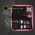 Casemaster Deluxe Nylon Dart Case, Holds 6 Darts and Accessories, Pink