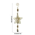 thumbnail image 3 of Zawou Christmas Tree Iron Pendant Decorations, Gold Metal Filigree Star with Crystal Beads, Elegant Holiday Hanging Ornaments, 3 of 6