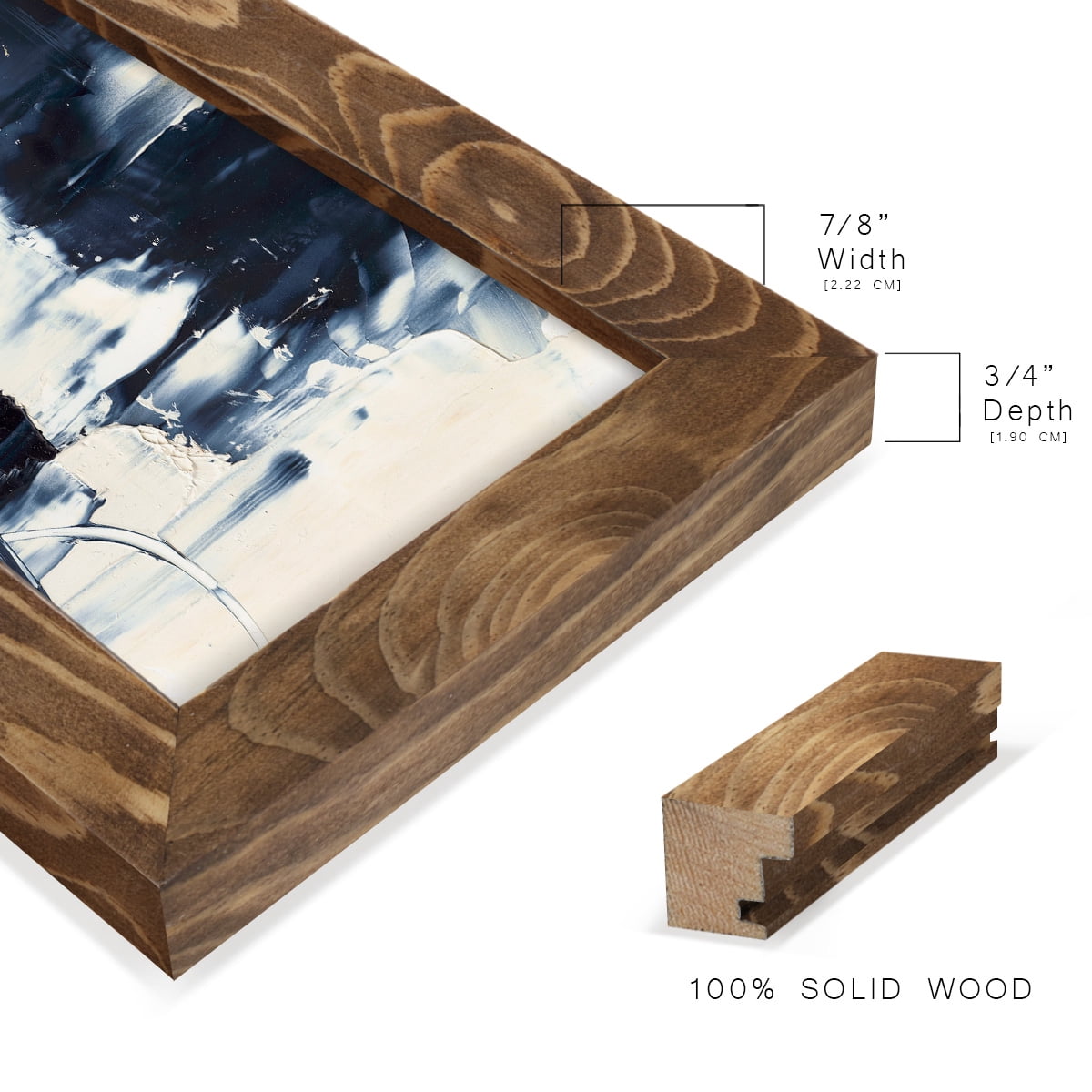 Wave Rider II -Framed Print w/glass-Walnut