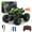 Green, variant on 1:16  All Terrain Monster Truck, 2.4GHz  Electric Stunt RC Car with Music Lights Spray,Remote Control Cars Toys for  8-12 Boys Girl Kids Gift,2 Batteries