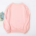 thumbnail image 4 of ASDFVBKG Sweatshirt Ugly Sweater Women Cozy Long Sleeve Crewneck Pullover Lightweight Fleece Trendy Relaxed Fit Sweatshirts Oversized No Hood Tee Tops Pink 2XL, 4 of 5