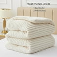thumbnail image 4 of Fleece Twin Comforter Set -Super Soft & Warm Fluffy Hot Chotolate Bedding, Luxury Fuzzy Heavy Bed Set for Winter with 1 Pillow case, 4 of 7