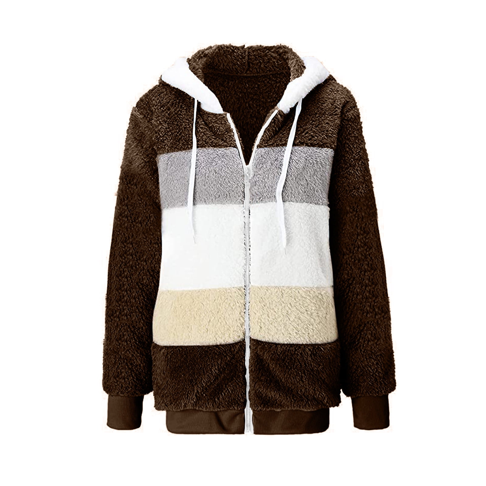 Tbopshirt Winter Coats for Women,Womens Coats,Fashion Women's Zipper V-Neck Pullover Tops Long Sleeve Hooded Blouse Sweatshirt,Zipper Coat Hoodie Jackets