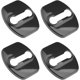 thumbnail image 1 of Juego de 4 tapas protectoras para cerraduras de puertas de coche, resistentes a la corrosión, de acero inoxidable negro., 1 of 5