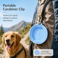 thumbnail image 4 of Aoznliie Travel Dog Bowls, Lightweight Collapsible Silicone Dog Bowl for Camping, 5.1x5.1x0.5 inch Portable Dog Water Bowl for Walking Travel, Blue, 4 of 6