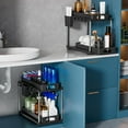 2 Pack Under Sink Organizer, 2 Tier Under Sink Organizers and Storage
