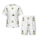 thumbnail image 1 of Balery Rabbit Blowing Dandelions Conjunto de Pijama Infantil de Manga Corta con Estampado – Ropa de Dormir de Algodón Suave-Large, 1 of 6