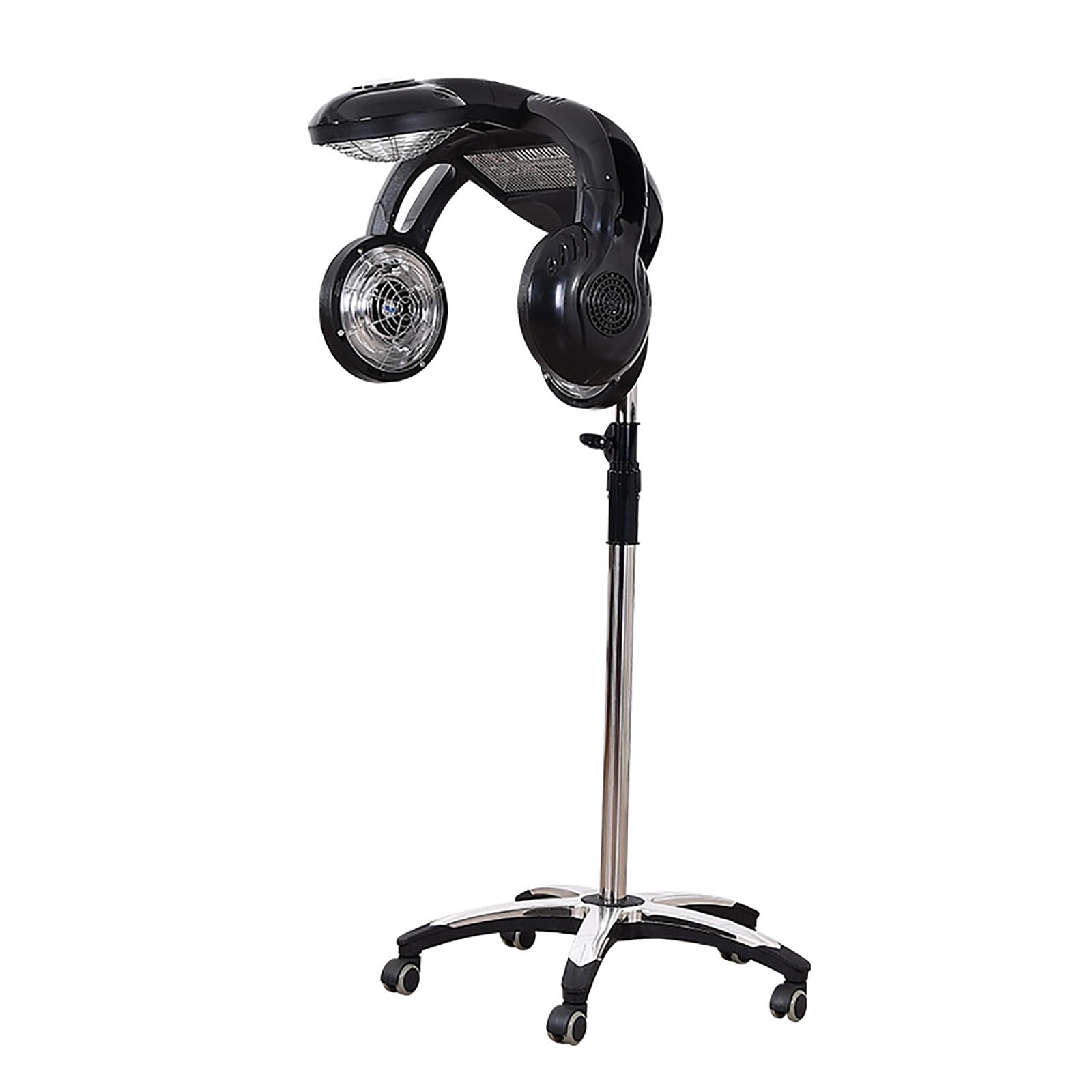 Black Hair Dryer, Professional Hood Hair Dryer 1400W with 5 Adjustable Heating Heads, 110V, Hair Care in Salon, Home Use