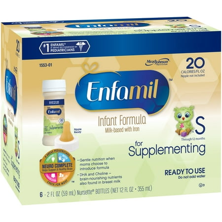 UPC 300875111000 product image for Enfamil Ready to Use Infant Formula for Supplementing 6-2 fl. oz. Nursette® Bott | upcitemdb.com