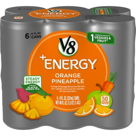 V8 +ENERGY V-Fusion Energy Drink, 6 Cans