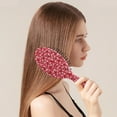 thumbnail image 2 of Red Christmas HO Pattern Hair Brush,Girls Detangling Hair Brush,Glide Through Tangles with Ease for Wet & Dry Hair,8.8"X2.8", 2 of 7