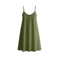 thumbnail image 6 of Hvogkswy Cotton Linen Nightgowns for Women Solid Sleeveless Crew Neck Camisole Dresses Soft Breathable Home Sleep Dress, 6 of 7