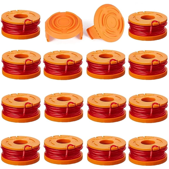 16 Pack Replacement Trimmer Line for Worx WA0010 WG180 WG163 WG175 Spools,10 Ft/0.065 Inch Trimmer String Refills Parts