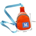 thumbnail image 3 of Bolso de pecho para niños a la moda bandolera con letras de lona ​​sencillo para niños (rojo), 3 of 5
