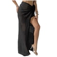 thumbnail image 2 of Qzwdhjm Crochet Sarong for Women Hollow Out High Waist Wrap Maxi Swimsuits Coverups Lightweight Knit Sarongs Cover Up for Summer Loungewear, 2 of 7