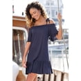thumbnail image 2 of LASCANA Women's Flounce Hem Dress Ruffle Trim, 2 of 5