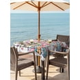 thumbnail image 2 of Easter Gnomes Outdoor Tablecloth - 60x60 Inch Square Dining Table Cover, Pink Blue Eggs Spring Flowers Branches Wooden Waterproof Outdoor Table Cloth with Umbrella Hole & Zipper for Picnic/Patio, 2 of 7