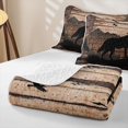 thumbnail image 4 of Erosebridal Wolf Quilt Full, Howling Moon Full Bedspread Sets, 3 Pieces 1 Coverlet and 2 Pillowcases, 4 of 7
