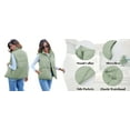 thumbnail image 4 of LANGWYQU Sleeveless Autumn Winter Women Stand Collat Casual Drawstring Button Vest Jacket Coat, 4 of 5