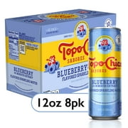 Topo Chico Sabores Blueberry With Hibiscus Extract Cans, 12 fl oz, 8 Pack