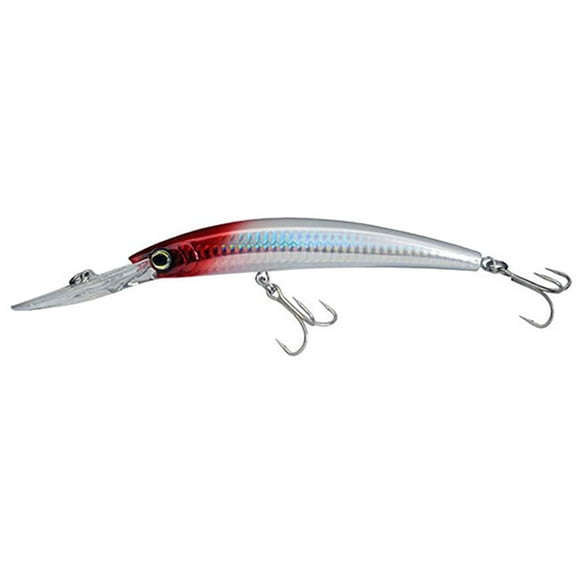 Yo-Zuri Crystal Minnow Deep Diver, 5-1/4" Red Head Hard Bait Fishing Lure