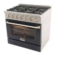 thumbnail image 5 of 36 in. 5.2 cu. ft Dual Fuel Range for Natural Gas Sealed Burners in Black., 5 of 12
