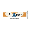 thumbnail image 5 of Heart Pattern I Love Dad Decorative Banner Tie Design Father's Day Celebration for Father's Day Celebration Party Decoration Indoor Use, 5 of 8