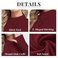 thumbnail image 5 of TARAINYA Women Mock Neck Pullover Sweatshirt Long Sleeve with Thumb Holes Casual Oversized Tops, 5 of 7