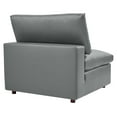thumbnail image 6 of Modway Commix 5-Piece Down Filled Overstuffed Vegan Leather Sectional Sofa in Gray, 6 of 10