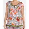 Womens Plus Floral Sleepshirt Sleepwear 1X