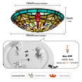 thumbnail image 6 of Tiffany Ceiling Lights, Stained Glass Ceiling Light 3-Lights 16 Inch Tiffany Flush Mount Ceiling Light Fixture for Bedroom Dining Living Room Entryway Foyer, 6 of 6